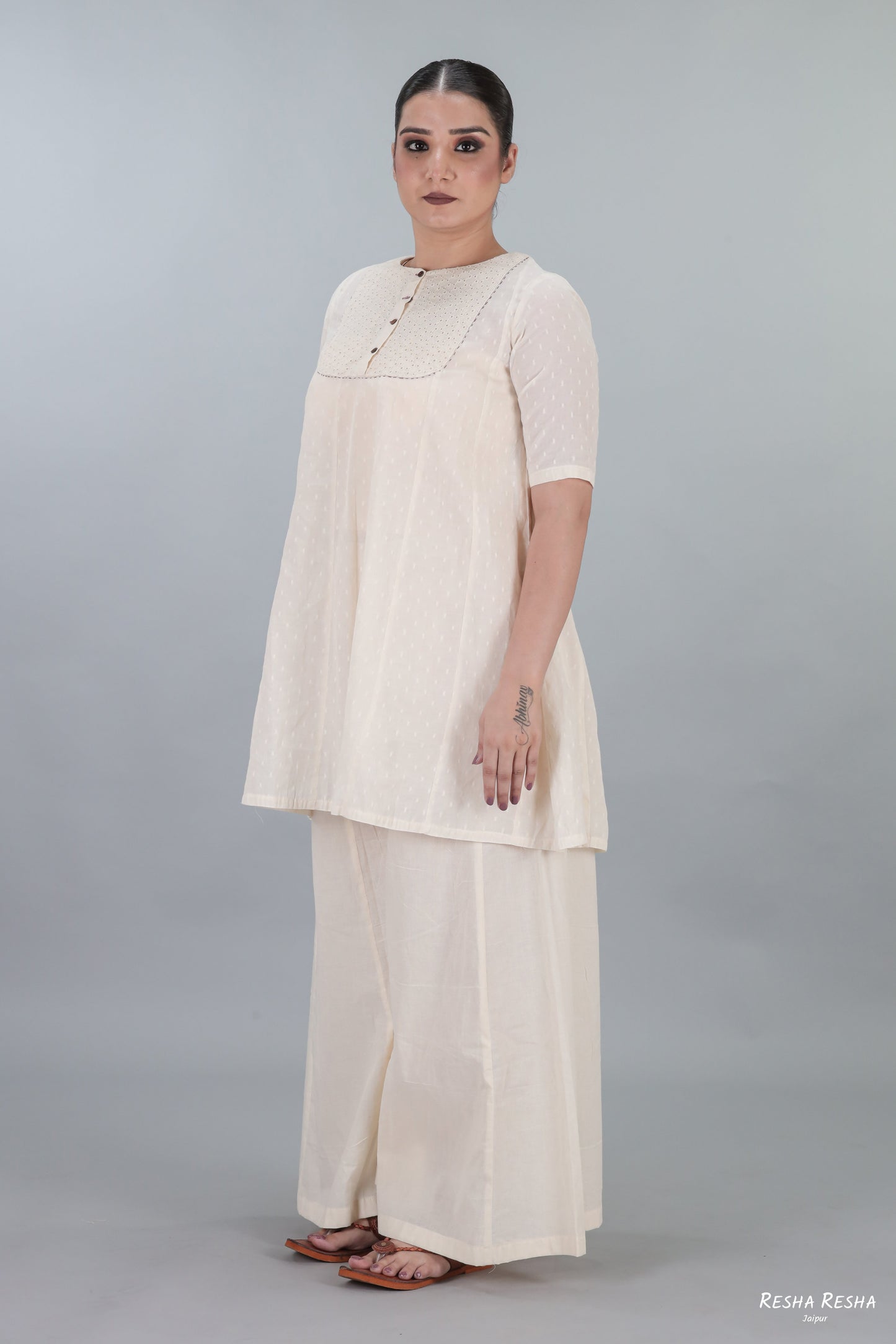 Kalidar Short Kurta With Palazzo